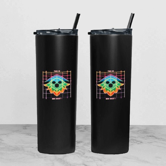 THIS IS BOO SHEET!, neon colors Tumbler With Lid And Straw