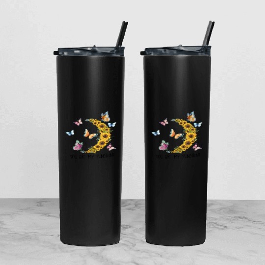 You Are My Sunshine Tumbler With Lid And Straw
