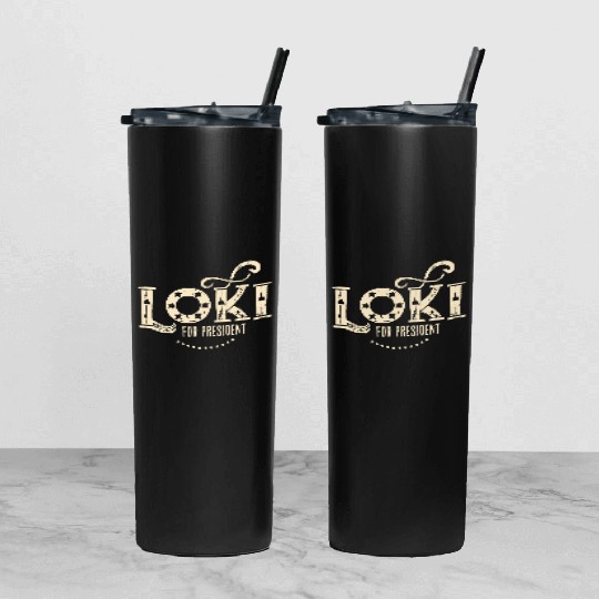 Loki For President Funny History Tumbler With Lid And Straw
