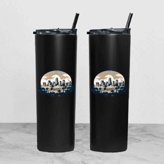 Los Angeles - City of Angels Tumbler With Lid And Straw
