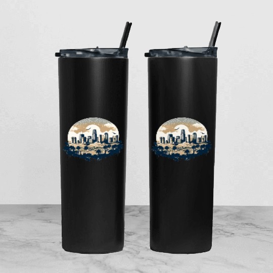 Los Angeles - City of Angels Tumbler With Lid And Straw