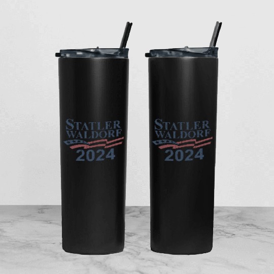 Statler and Waldorf Tumbler With Lid And Straw