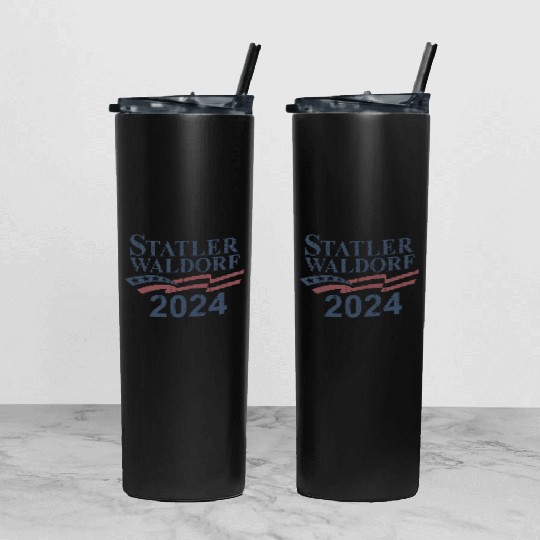 Statler and Waldorf Tumbler With Lid And Straw