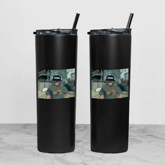 Gangsta Gorilla-Silverback Swanson Gorilla Wear Tumbler With Lid And Straw