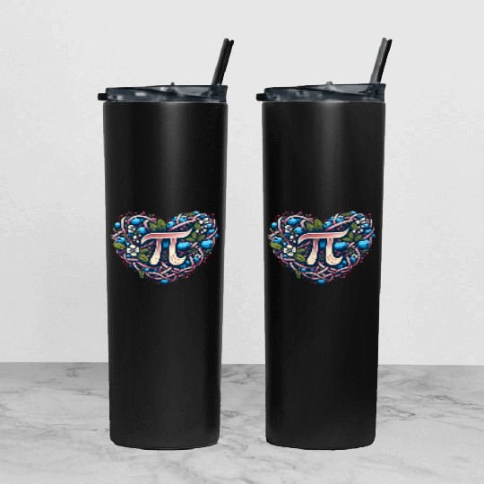 Blueberry Pi Day Tumbler With Lid And Straw