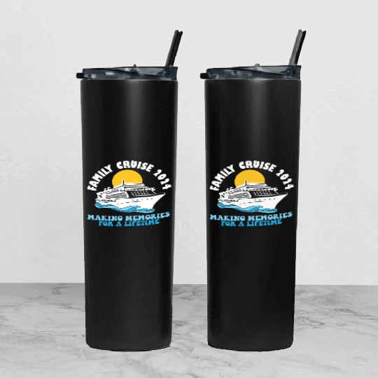 Family Cruise 2024 Voyage Cruising Tour Matching Tumbler With Lid And Straw