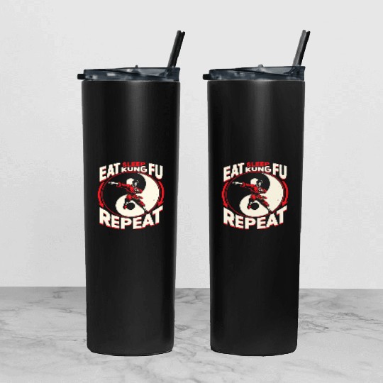 Kung Fu Chinese Kung Fu Asian Kung Fu Self defense Tumbler With Lid And Straw