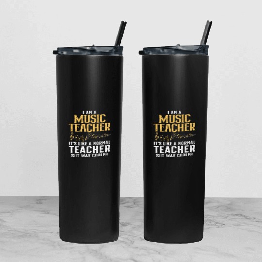 Cool Music Teacher Art School Orchestra Tumbler With Lid And Straw