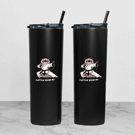 Kung Fu Chinese Kung Fu Asian Kung Fu Self defense Tumbler With Lid And Straw