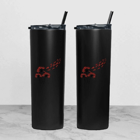 Flower Dandelion Lobsters Tumbler With Lid And Straw for Lobster Lover
