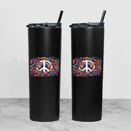 Peaceful Butterflies Symphony Tumbler With Lid And Straw