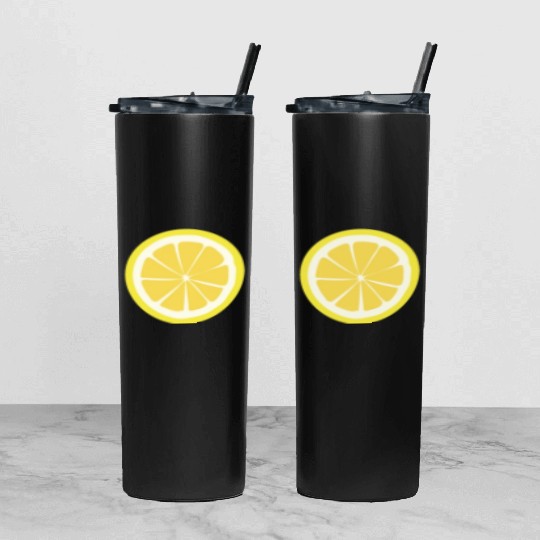 Citrus - Fruits - Orange - Lime - Grapefruit Tumbler With Lid And Straw