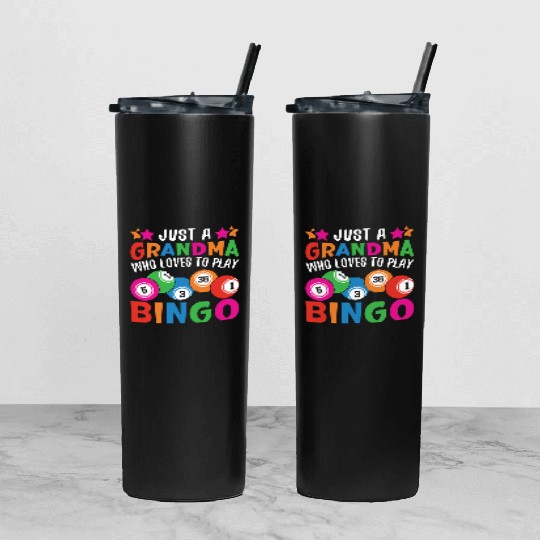 Bingo Grandma Tumbler With Lid And Straw