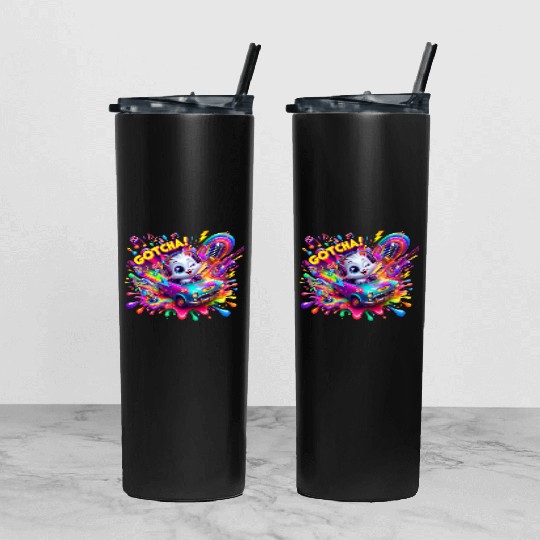 Galactic Vibes: Plosion of Splashes - GoTcha! Tumbler With Lid And Straw