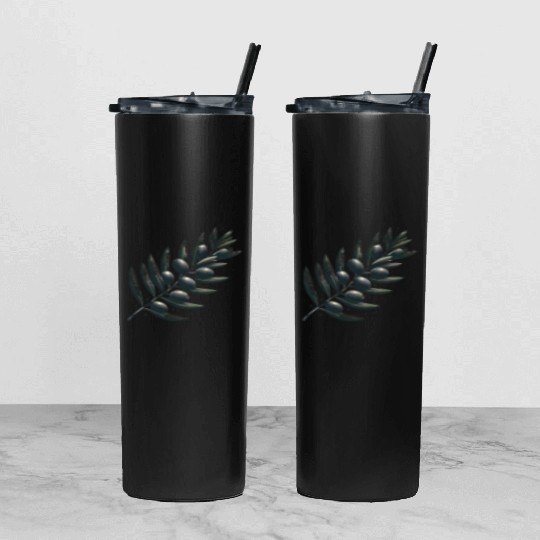 An olive Branch Tumbler With Lid And Straw