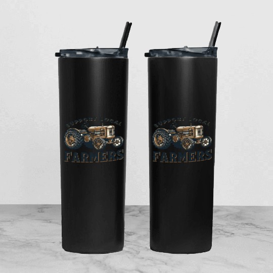 Farmers Market Farmer Agriculture Farming Food Tumbler With Lid And Straw