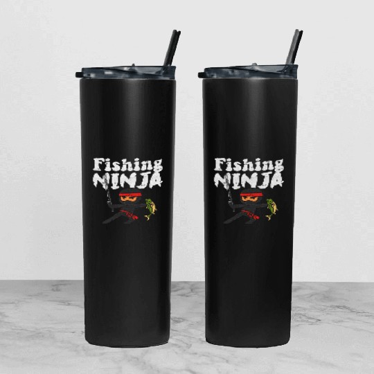 Fishing Ninja Fish Lover Toddler Youth Tumbler With Lid And Straw