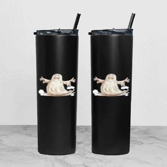 Ghost Hug, Anyone? Tumbler With Lid And Straw