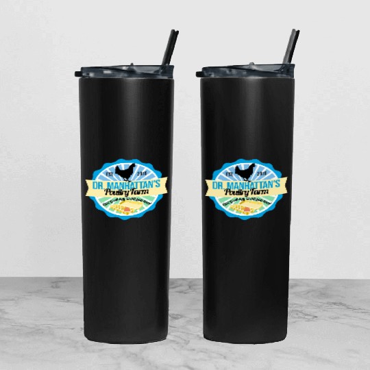 Dr Manhattan Poultry Farm Tumbler With Lid And Straw