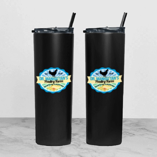 Dr Manhattan Poultry Farm Tumbler With Lid And Straw