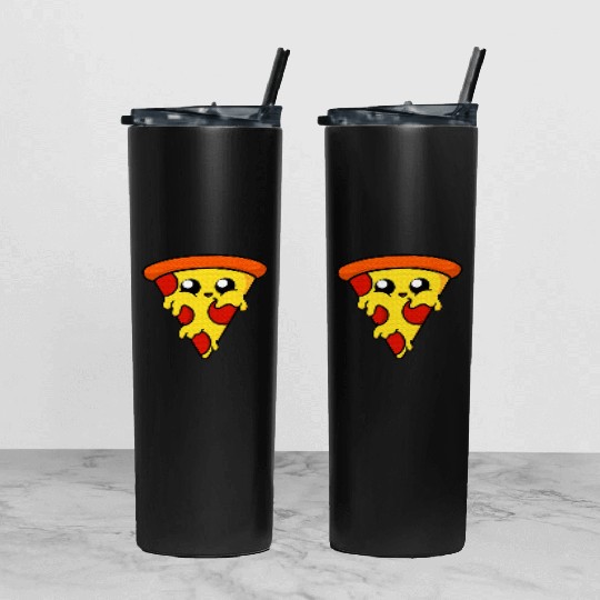 Sloth Hungry for Pizza Slice, Pizza Lover Tumbler With Lid And Straw