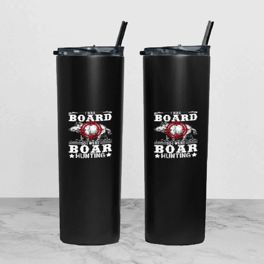 Boar Hunting Funny Wild Hog Hunter Tumbler With Lid And Straw