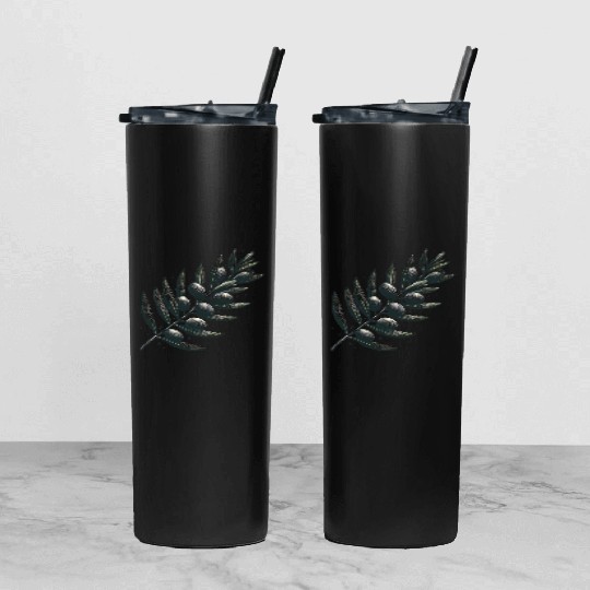 olive branch Tumbler With Lid And Straw