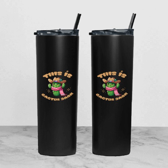This is Cactus Jack Tumbler With Lid And Straw