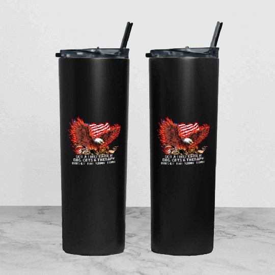 Gets a Firefighter Dog Therapy Dog Fire Department Tumbler With Lid And Straw