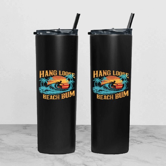 Hang Loose, Beach B Tumbler With Lid And Straw