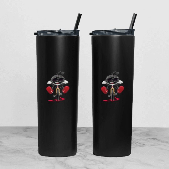 Blackberry Cycling On Bike Realistic Tumbler With Lid And Straw