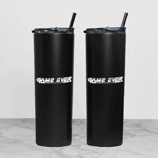 GameOverGaming Metal Gear Solid White Parody Tumbler With Lid And Straw