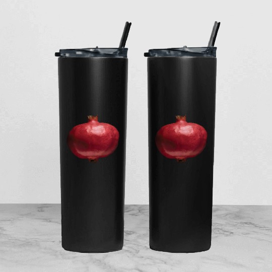 Pomegranate Realistic Tumbler With Lid And Straw