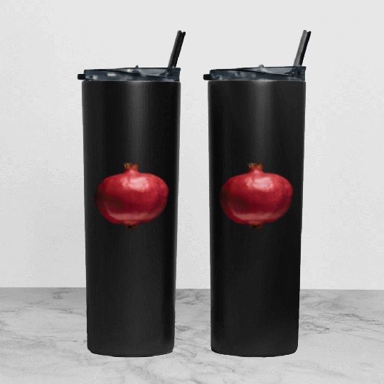 Pomegranate Realistic Tumbler With Lid And Straw
