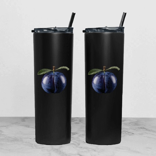 Blackberry Realistic Tumbler With Lid And Straw