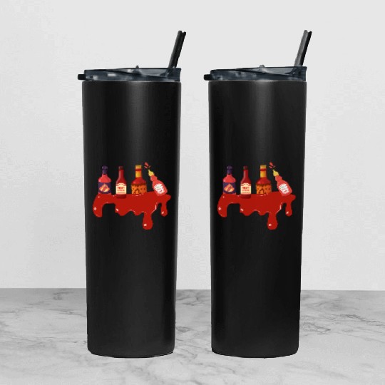 Hot Sauce Hot Sauces Foodie Tea Spicy Hot Tumbler With Lid And Straw