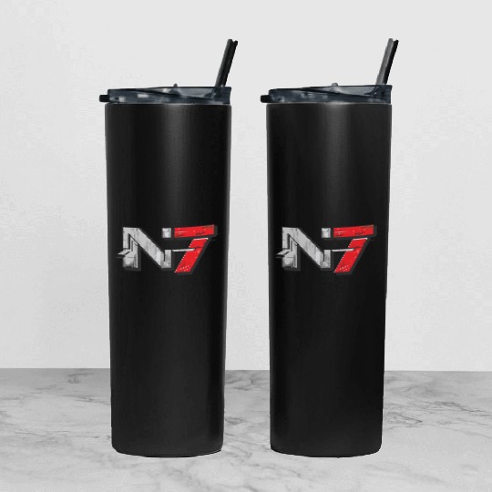 Mass Effect N7 Essential Tumbler With Lid And Straw