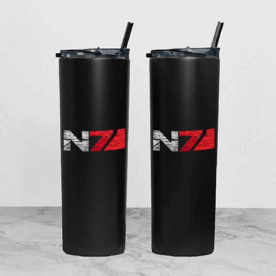 Mass Effect N7 Essential Tumbler With Lid And Straw
