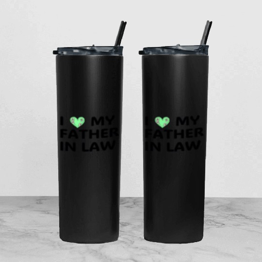 Mens I Love My Father in Law Tumbler With Lid And Straw Funny Family