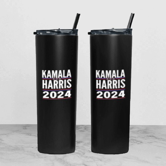 Kamala Harris for President 2024 Tumbler With Lid And Straw