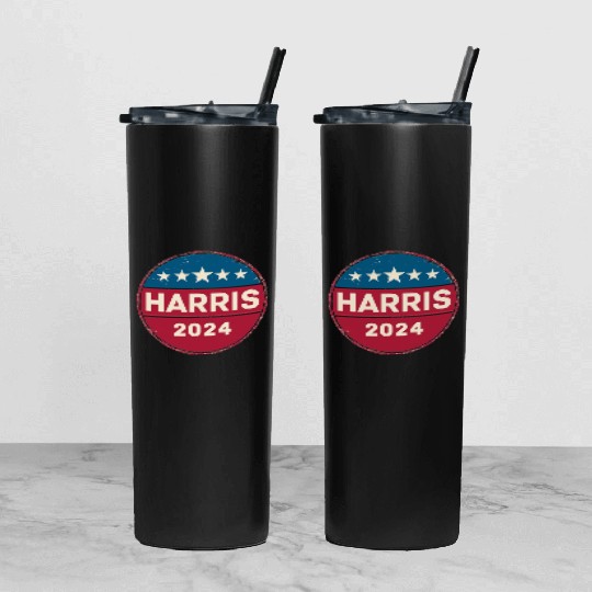 Retro Kamala Harris 2024 Tumbler With Lid And Straw