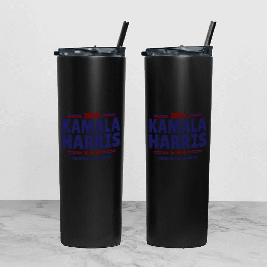 Kamala Harris 2024 for President Stars Tumbler With Lid And Straw
