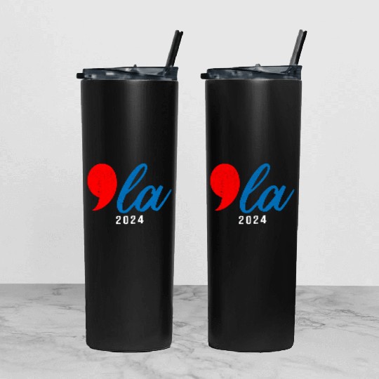 Comma La Kamala Harris 2024 Tumbler With Lid And Straw