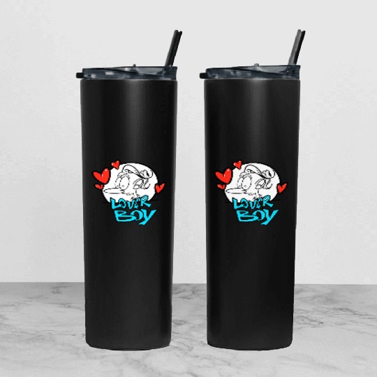 LOVER BOY Tumbler With Lid And Straw