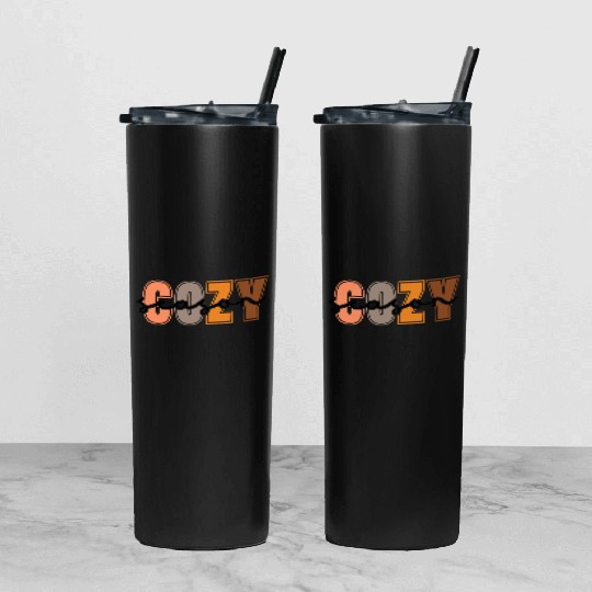Cozy Season, Fall Season Tumbler With Lid And Straw