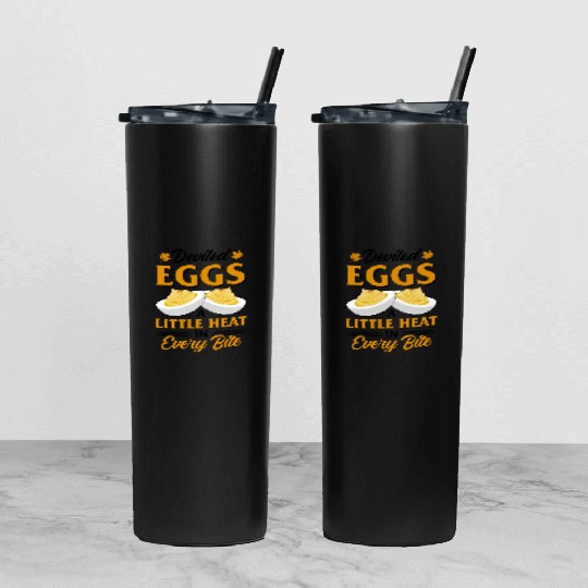 Funny Deviled Eggs Designs For Deviled Egg Lover Tumbler With Lid And Straw