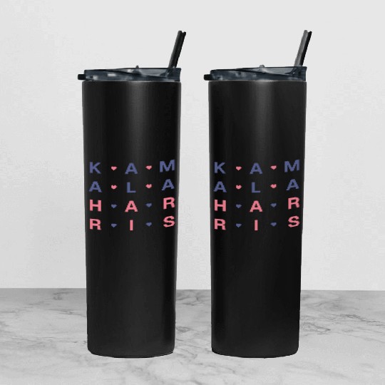 Kamala Harris Love Tumbler With Lid And Straw