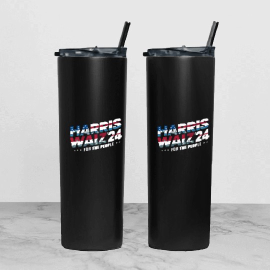 Harris Walz 2024 Kamala Harris Tumbler With Lid And Straw