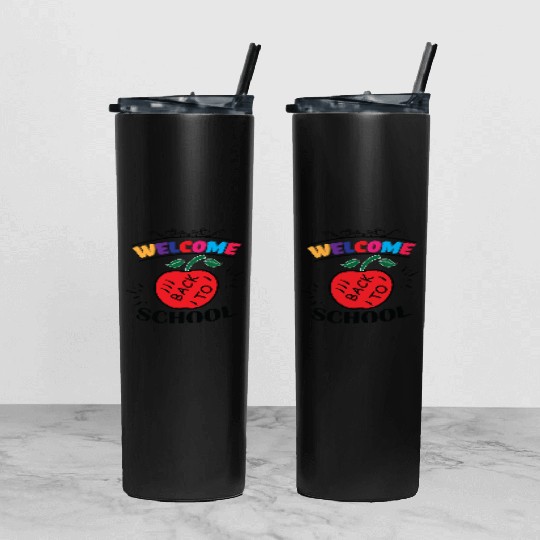 welcome back to school Tumbler With Lid And Straw