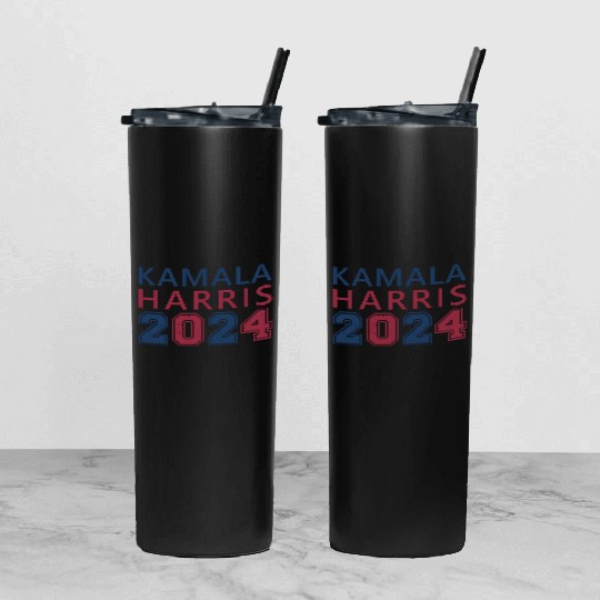 Kamala Harris 2024 for President Vote Tim Walz Tumbler With Lid And Straw